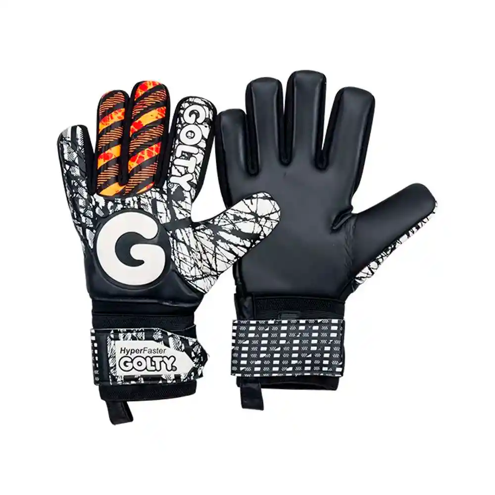 Guante Competencia Golty Hyperfaster Blanco Naranja Talla 8