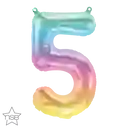Globo Número Cinco 41cm- Multicolor X 1und - Nsb-hcf