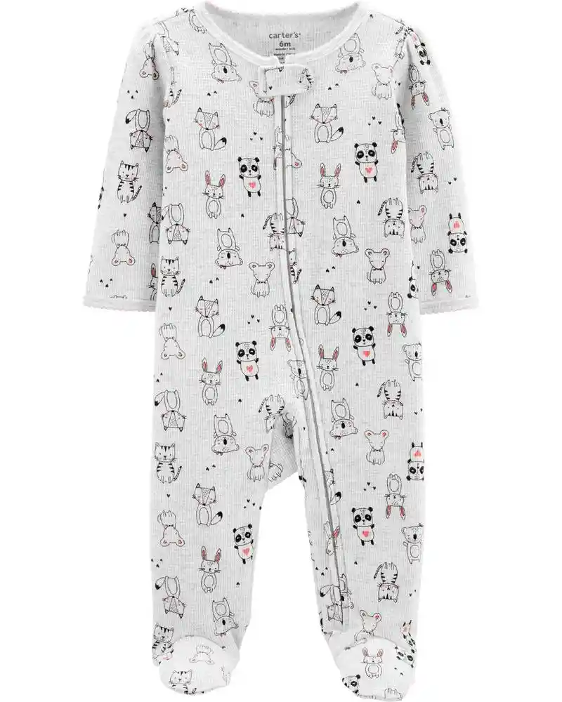 Ropa Carter Pijama Gris Animales Niña 0 Meses