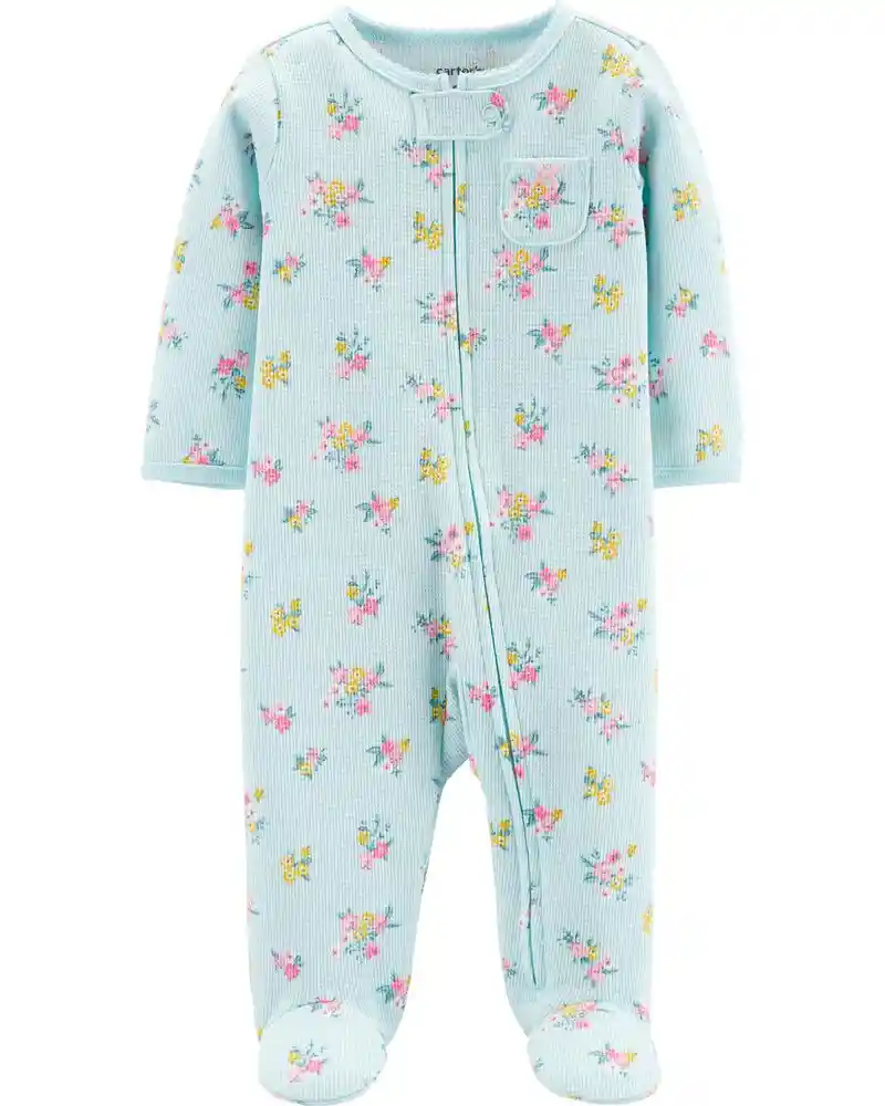 Ropa Carter Pijama Floral Celeste 0 Meses