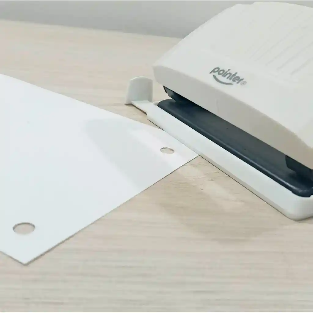 Perforadora 2 Huecos Pointer Ergonómica Capacidad Para 12 Hojas