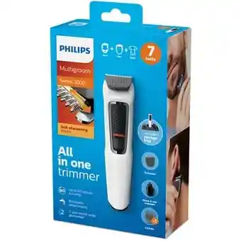 Maquina Afeitadora Recortadora Para Barba Multigroom 7 En 1 Philips Mg3721/77