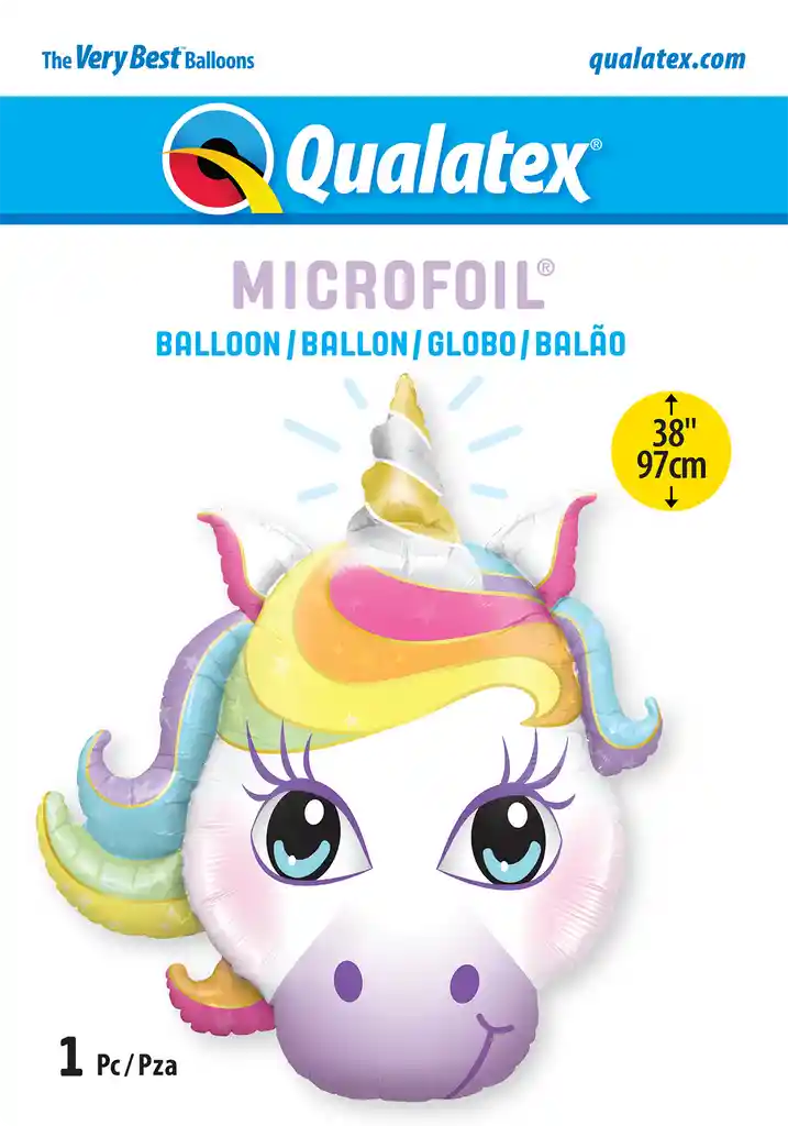 Globo Foil Gigante Unicornio 97cmx 1 Qualatex-hcf