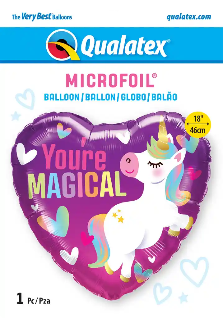 Globo Metalizado Unicornio 18/46cmx 1 Qualatex-hcf