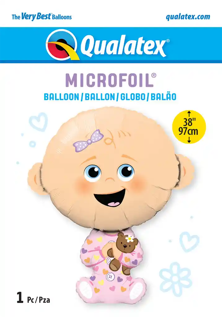 Globo Foil Gigante Bebé Niña 94cmx 1 Qualatex-hcf Baby Shower