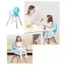 Silla Comedor Bebe 3 En 1 Doble Altura, Portátil Y Plegable Azul Ref. Bambino
