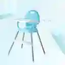 Silla Comedor Bebe 3 En 1 Doble Altura, Portátil Y Plegable Azul Ref. Bambino