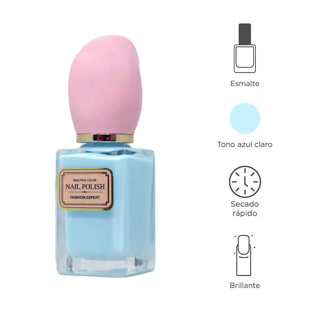 Miniso Esmalte Para Uñas Azul Claro 15Ml 2.8*2.8*8Cm