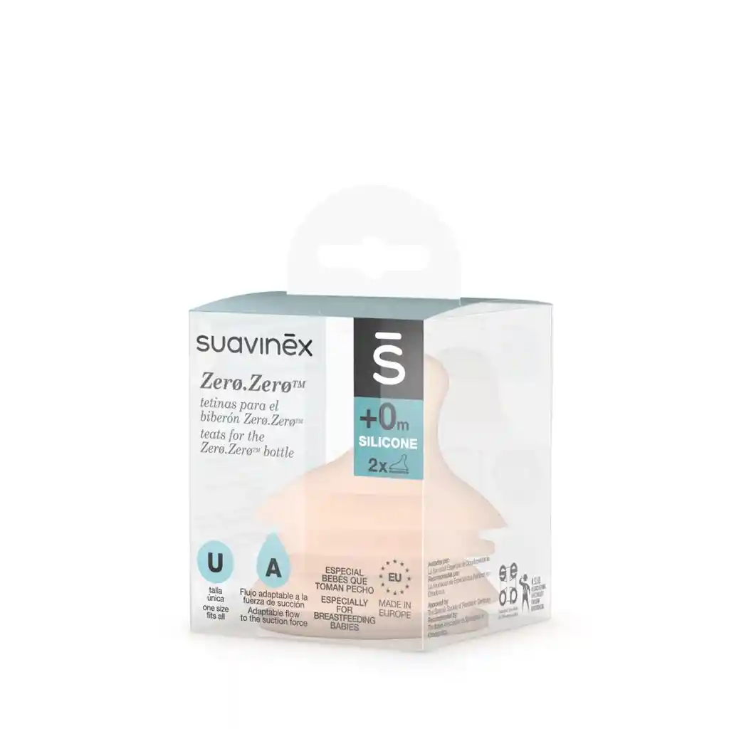 Suavinex Pack Tetina Anticólico - Flujo Medio (m)