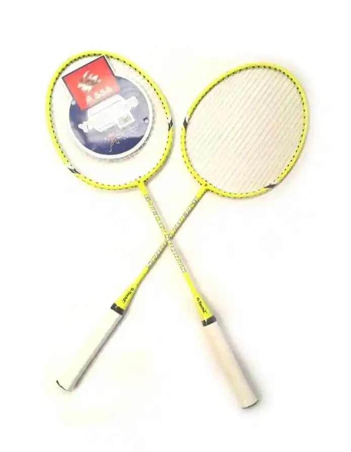 2 Raquetas De Badminton Set + Parales + Malla + 3 Gallos + Estuche