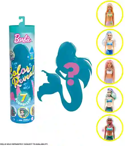 Barbie Color Reveal Con Set De 7 Sorpresas Muñeca Mattel