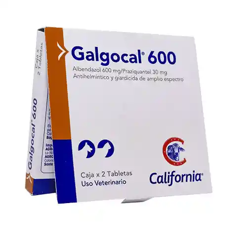 Galgocal 600 Antiparasitario Para Perros Y Gatos 1 Tableta