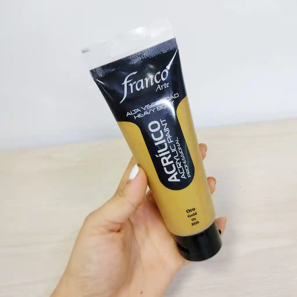 Acrílico Profesional Franco Arte Tubo X 100 Cc Oro - Dorado