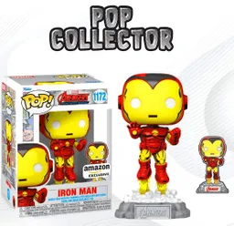 Funko Pop Original Marvel Iron Man 1172 + Badge