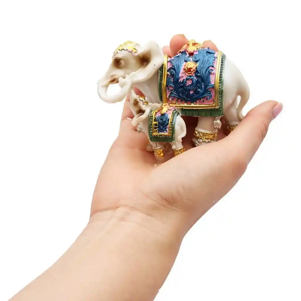 Elefante Duo Beige Decoración Prosperidad Protecci Dayoshop