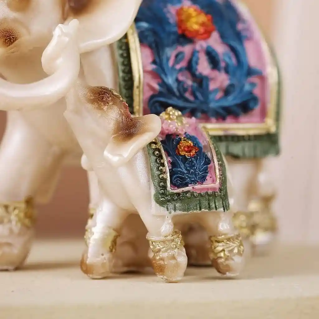 Elefante Duo Beige Decoración Prosperidad Protecci Dayoshop