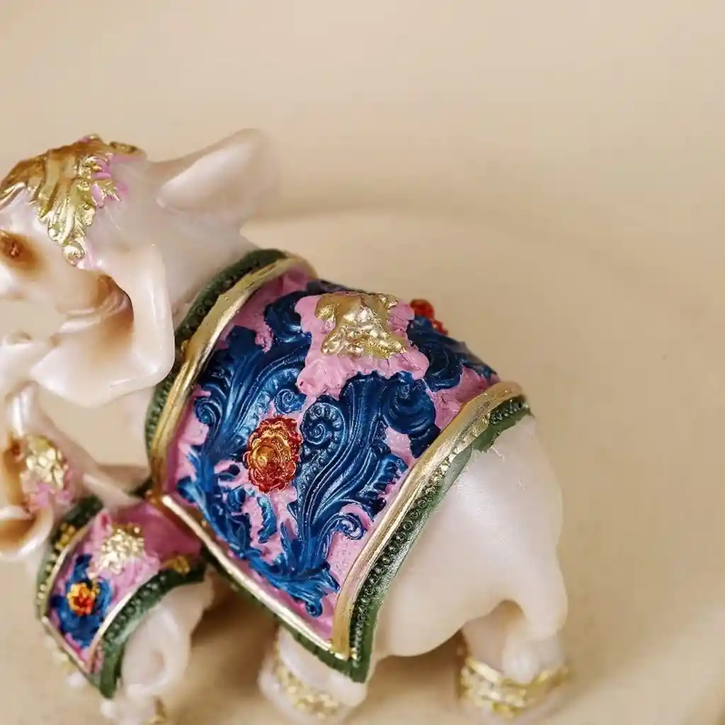 Elefante Duo Beige Decoración Prosperidad Protecci Dayoshop