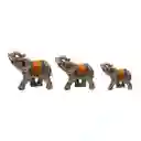 Elefante Plateado Vintage X 3 Decoración Dayoshop