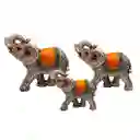 Elefante Plateado Vintage X 3 Decoración Dayoshop