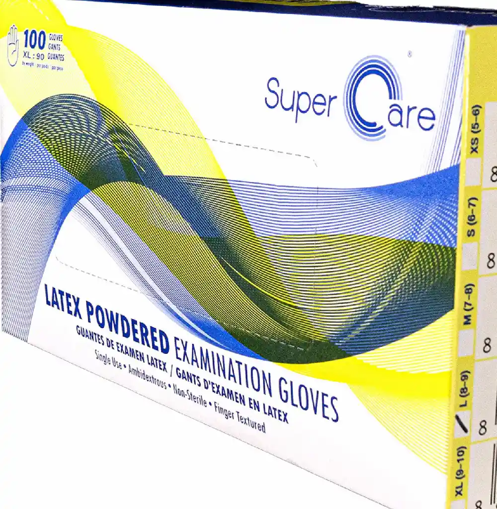 Guante Supercare Latex T.l 100 Und Icom