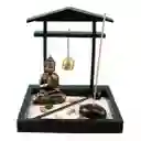 Jardín Zen Buda Sentado Casa Campana Arena Y Rocas Dayoshop
