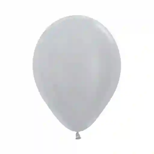 Globos R12 Satin Plata / Plateado X 10 Und Sempertex