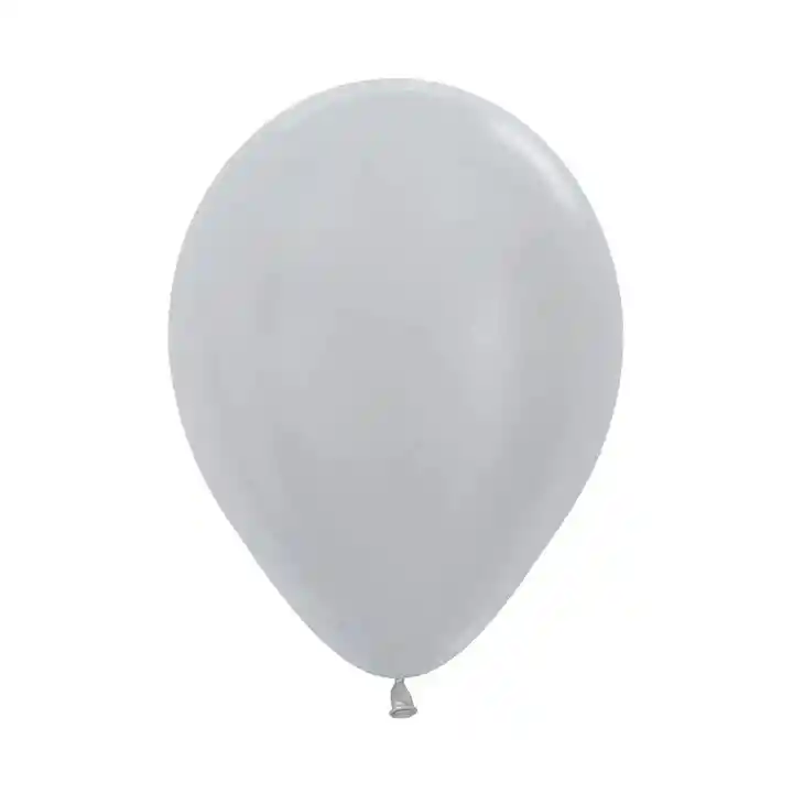 Globos R12 Satin Plata / Plateado X 10 Und Sempertex