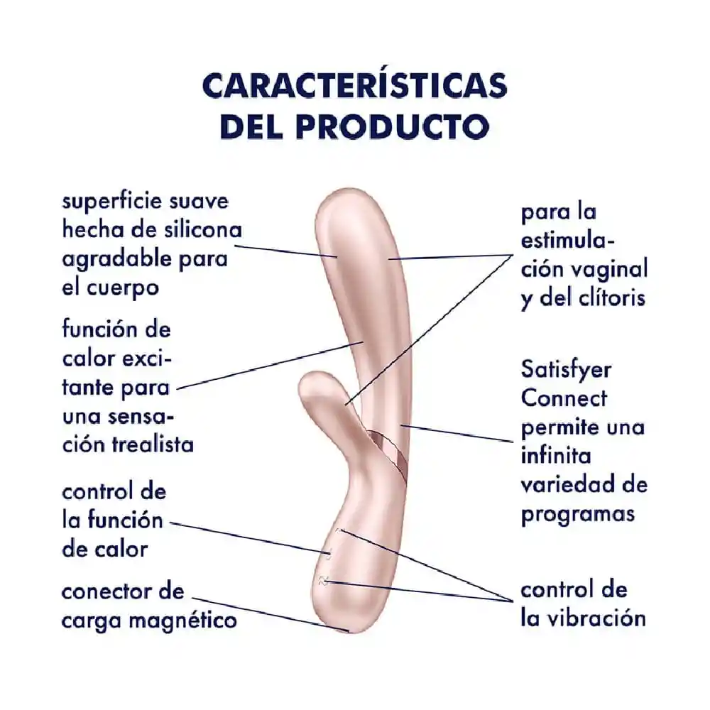  SATISFYER Hot Lover Vibrador Consolador Termico Y Con App Bluetooth 