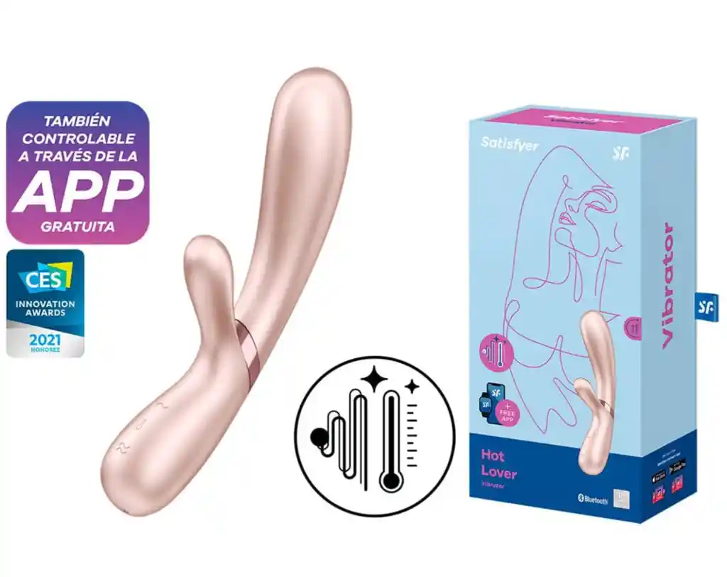  SATISFYER Hot Lover Vibrador Consolador Termico Y Con App Bluetooth 