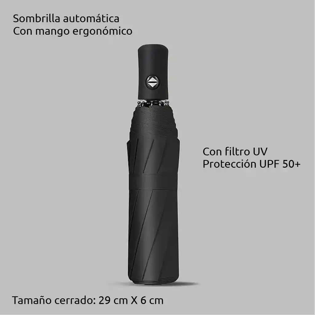 Sombrilla Automática Paraguas Automático Umbrella Negra