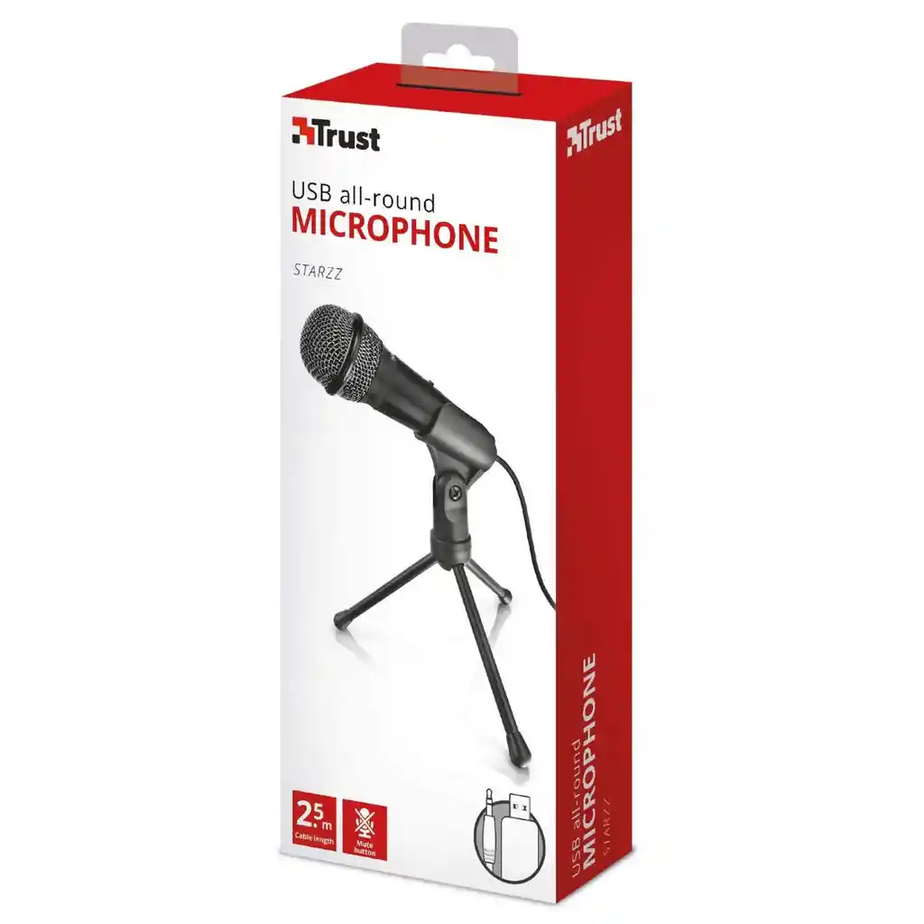 Micrófono Con Trípode Trust Starzz All Round / Plug 3.5mm