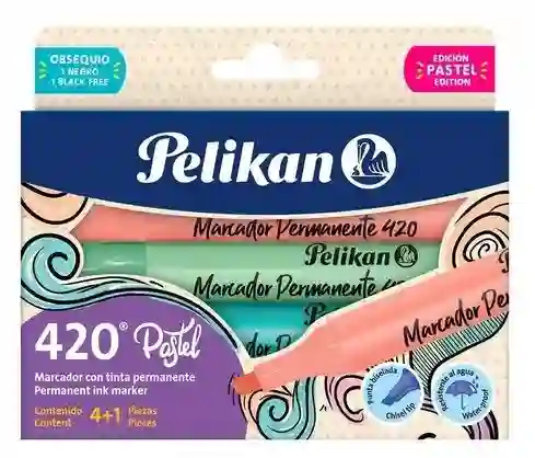 Marcador Pelikan Color Pastel Permanente X 5