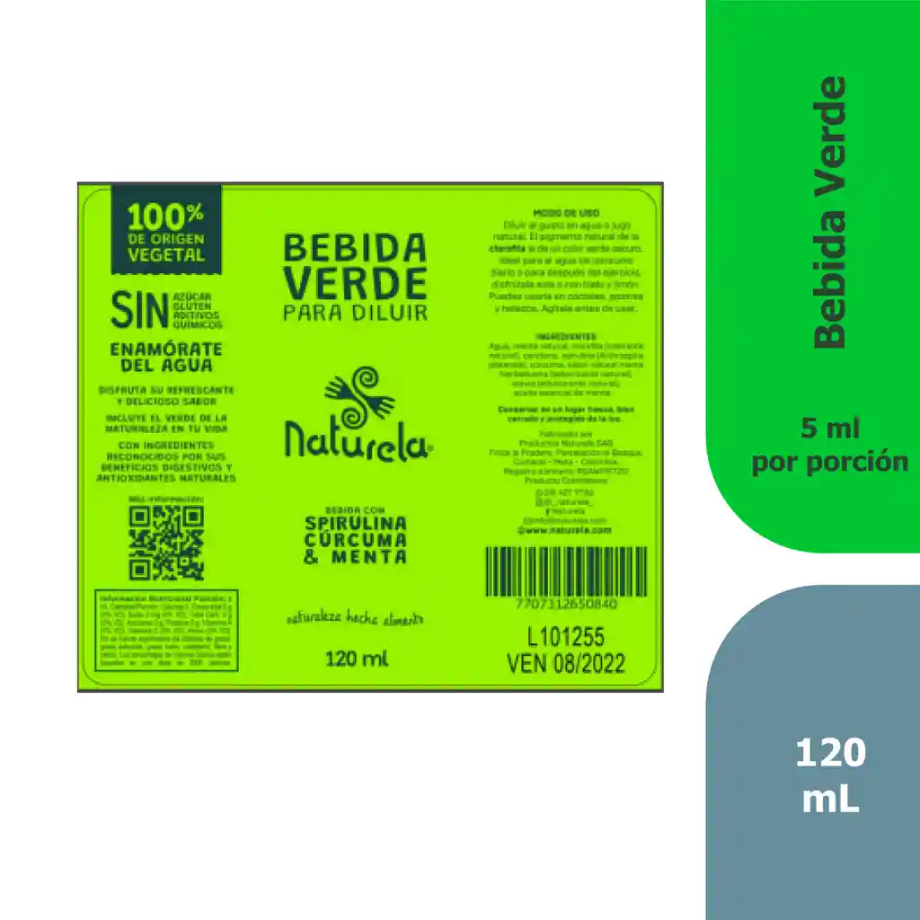 Naturela Bebida Verde Para Diluir 120ml