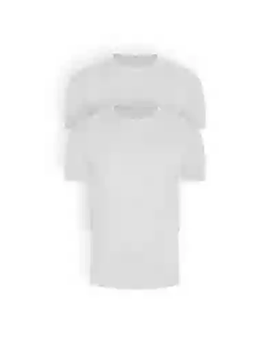 Camiseta Basica Rib Cuello Redondo Manga Corta Pack (x2) (2256)unicolor Blanco-blanco Xl