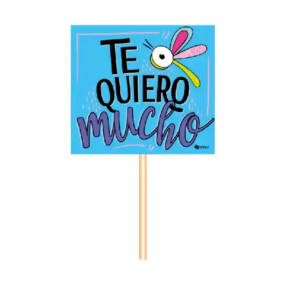 Pin Hablador Photocall Palito Te Quiero En Color Azul