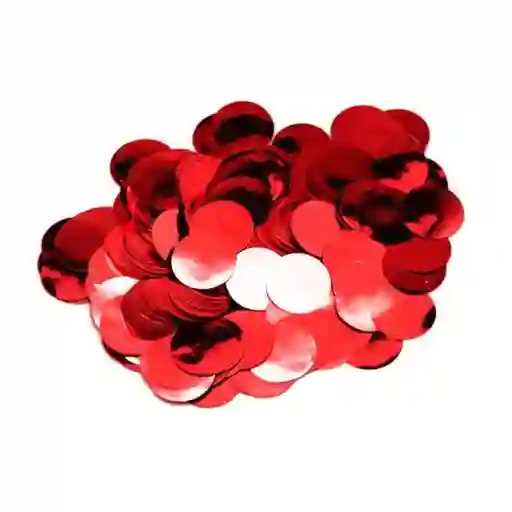 Confeti Metalizado Redondo Rojo Cumpleaños Amor Y Amistad Aniversario