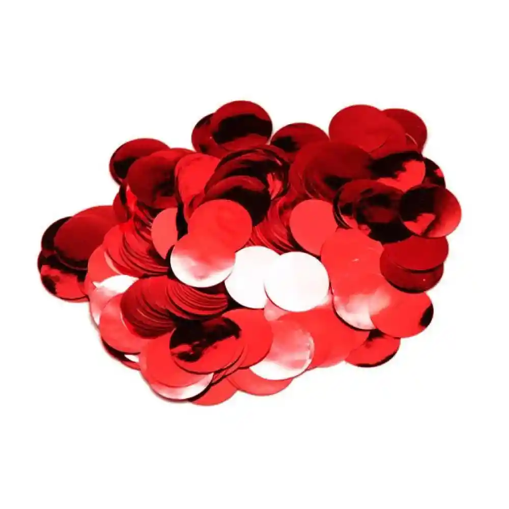 Confeti Metalizado Redondo Rojo Cumpleaños Amor Y Amistad Aniversario