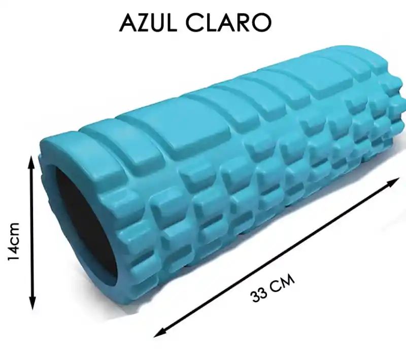 Rodillo Roller Foam Espuma Grabado Yoga Pilates Gym 33x14cm