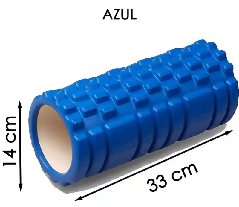 Rodillo Roller Foam Espuma Grabado Yoga Pilates Gym 33x14cm