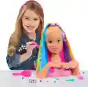 Barbie Peinados Arcoiris Cabeza Y Accesorios