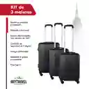 Kit Maletas De Viaje Policarbonato Premium Con Ruedas 3 Unid