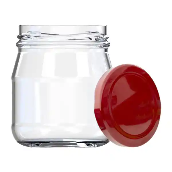 Envase En Vidrio Yogurt 211 Ml Con Tapa Metálica