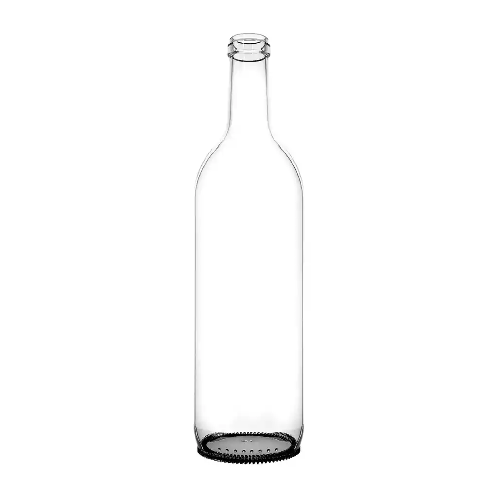 Botella En Vidrio Claro - Vino Fondo 750 Ml