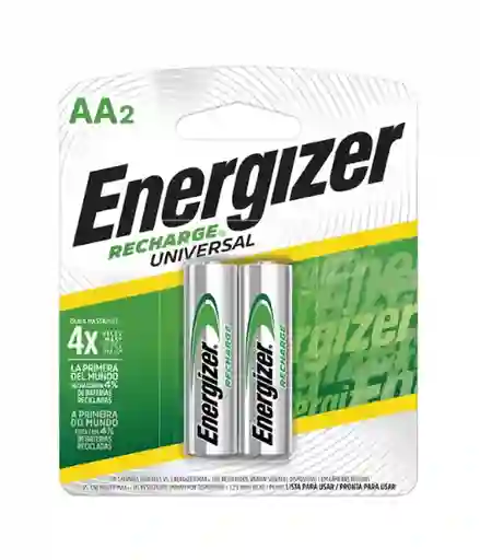 Pila Energizer Recargable Aa X 2und
