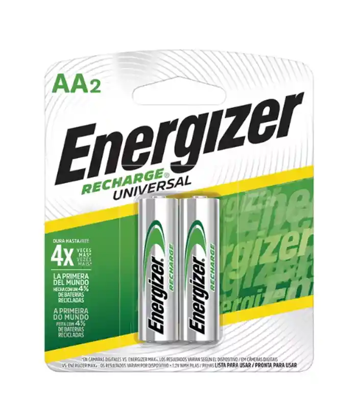 Pila Energizer Recargable Aa X 2und