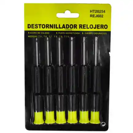 Destornillador Torx Relojero X 6pcs Uduke