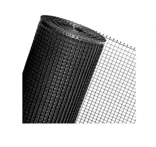 Malla Cuadrada Plástica Negra 15mmx15mm X Mt
