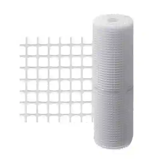 Malla Cuadrada Plástica Blanca 15mmx15mm X Mt