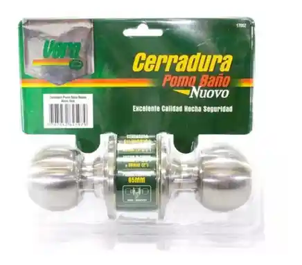Chapas De Baño Pomo Metálico Inox Nuovo Vera