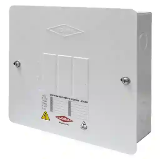 Caja De Breaker Metálica 3 Circuitos Certificada Induma